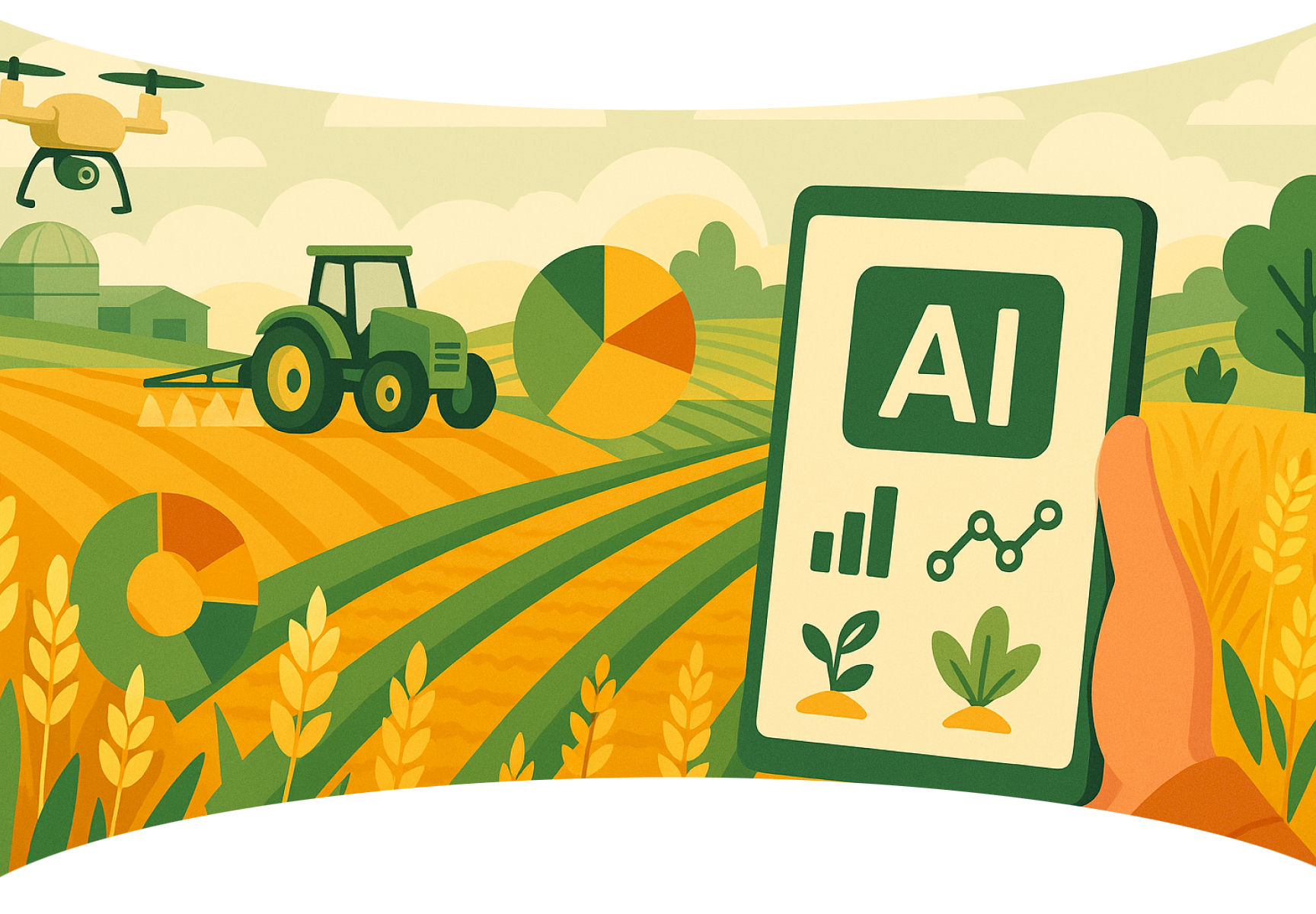 AI on tablet in a field